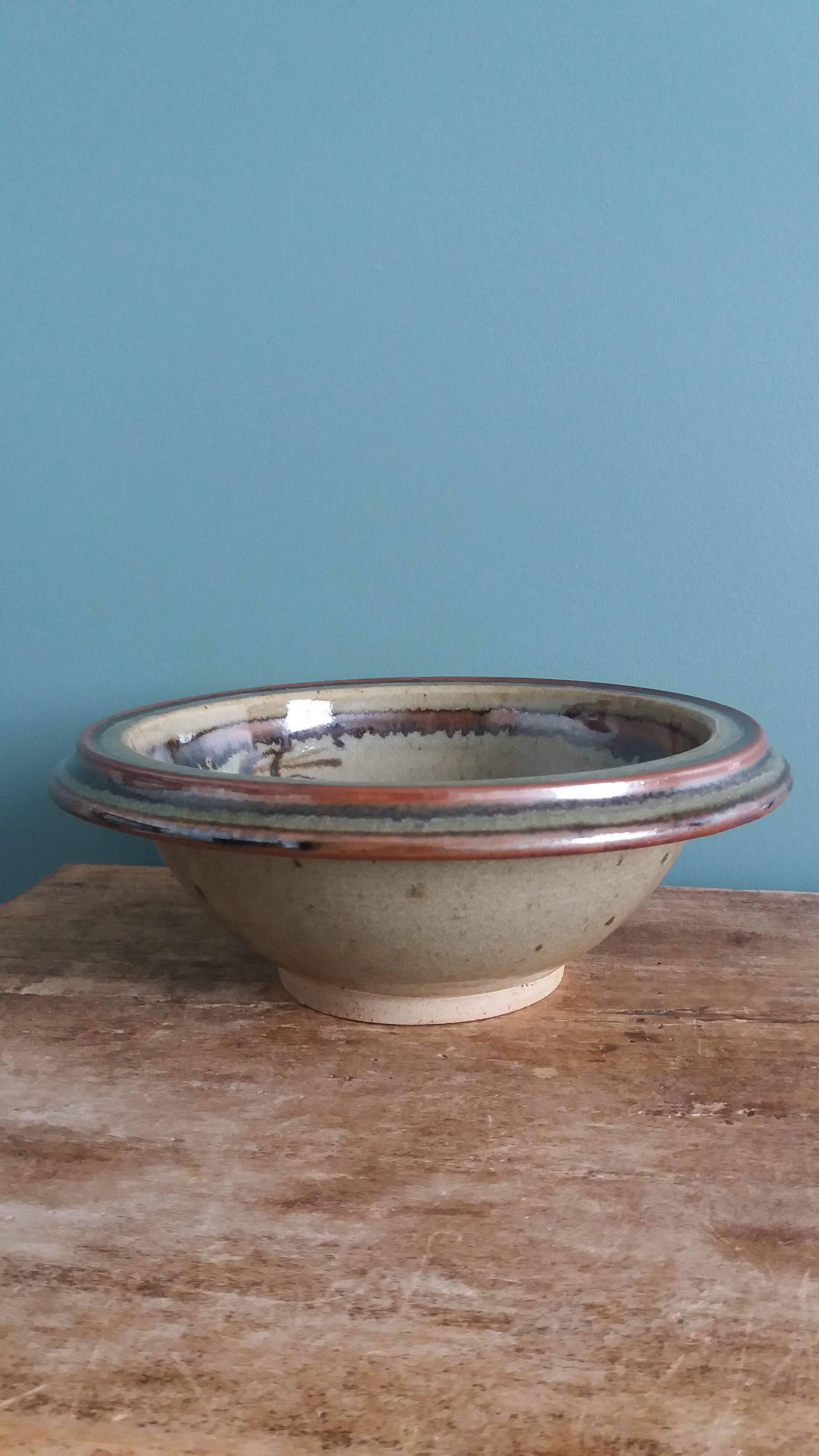 A glazed stoneware trinket dish in the style of Tim Morris or JS Stuart