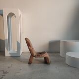 Armchair made of recycled solid teak