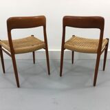 Danish Teak 56 chairs by Niels Otto Møller for J. L. Møllers