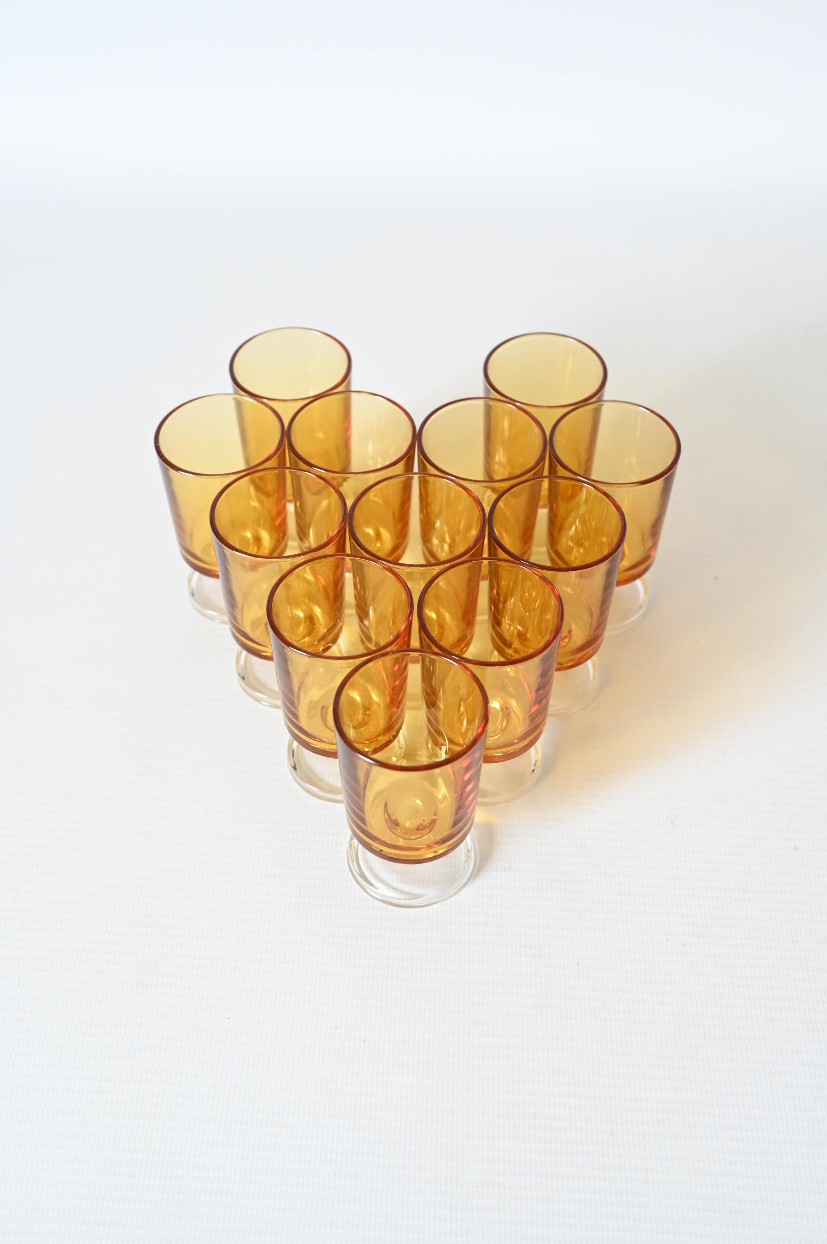 12 Cristal d'Arques Luminarc Suede amber glasses/verrines
