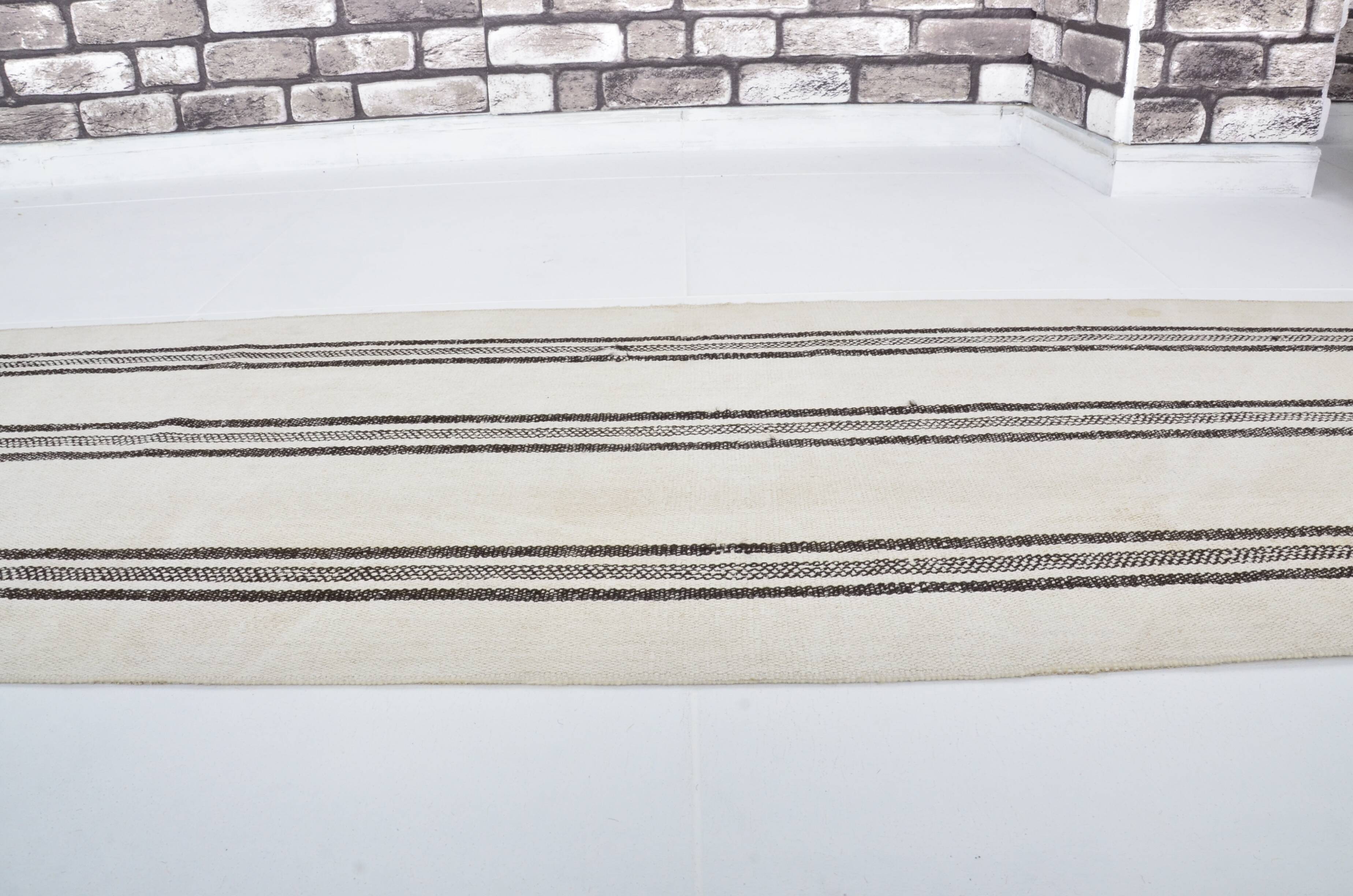 Turkish Handmade Vintage Hmep Runner Rug sku 3391