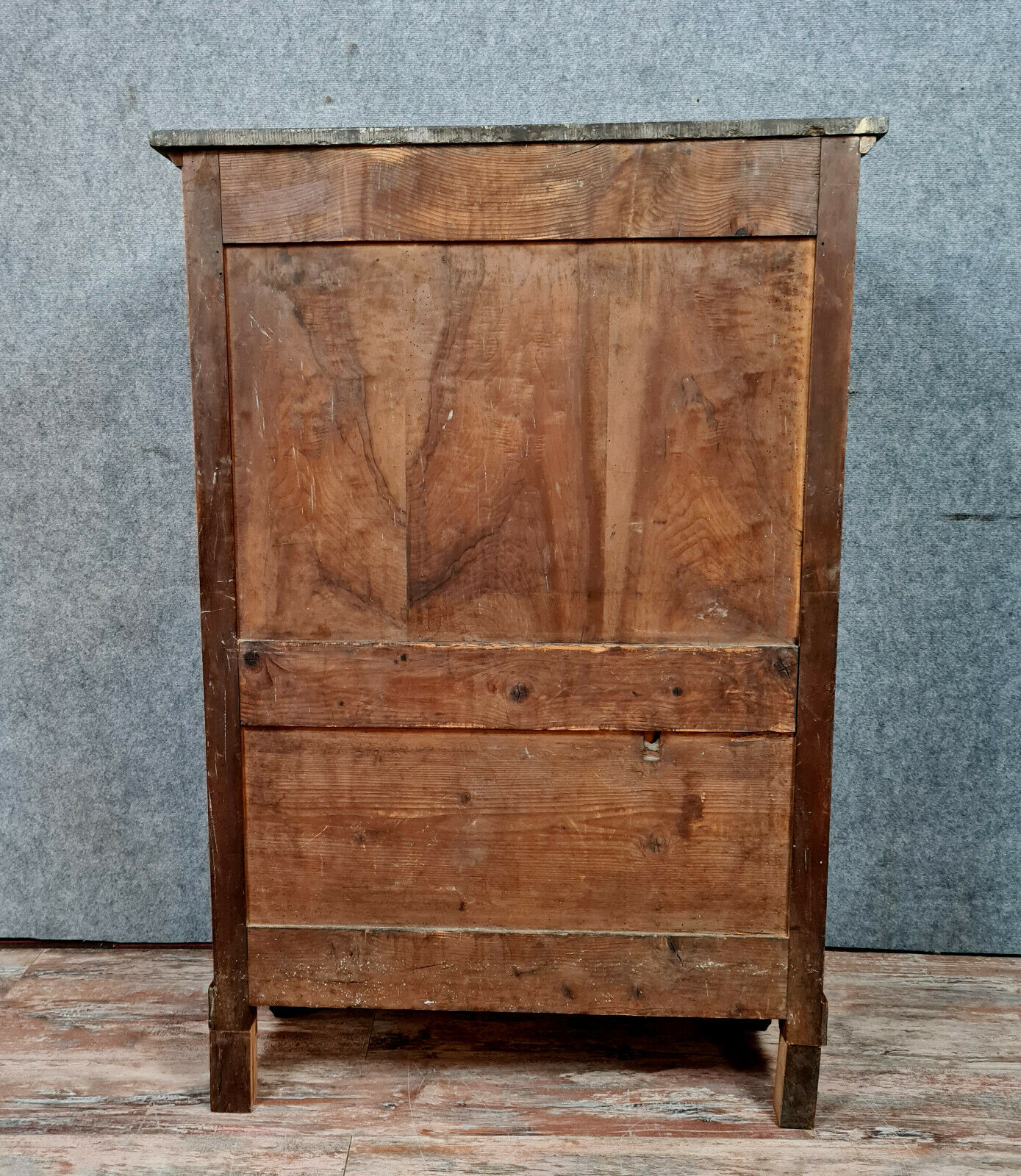 Secretary empire era with caryatid in blond mahogany around 1810