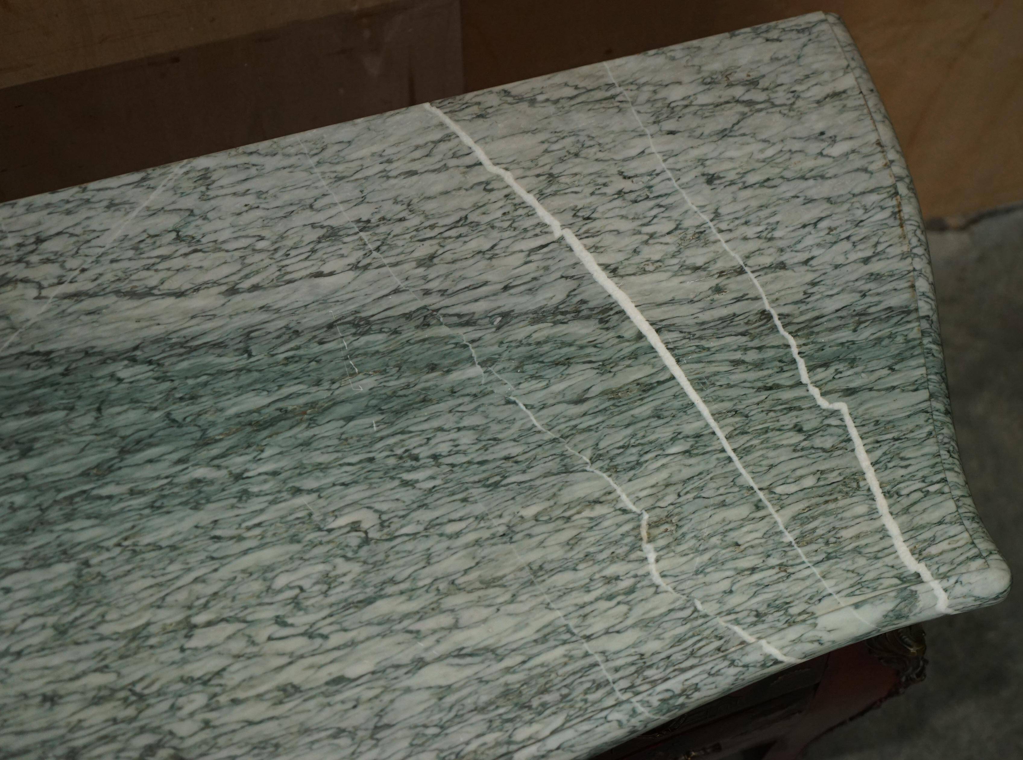 Chinoiserie Bombé Commode in Oak, Marble and Gilded Wood