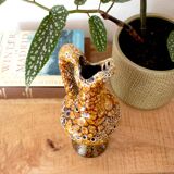 Vintage Fat Lava Cyclops Pitcher Vase, French Mid-Century Ceramics