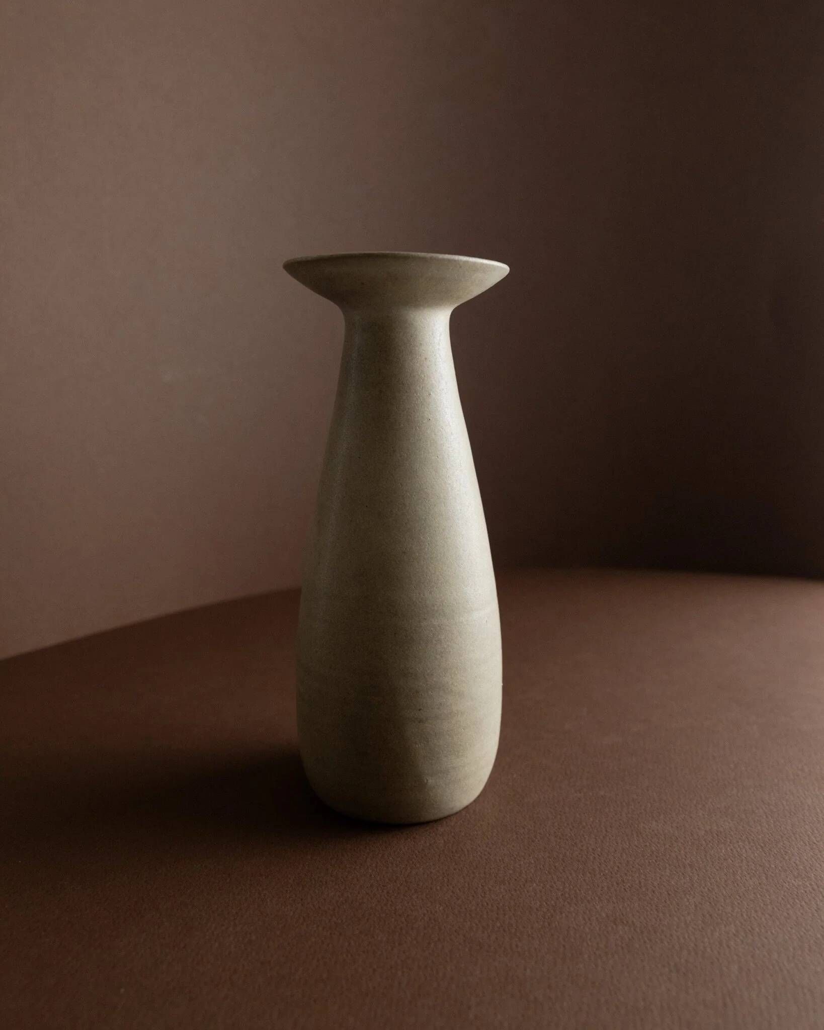 Beige Studio Keramik Ceramic Vase by Heinz Pelzer – West Germany, 1970s Mid-Century
