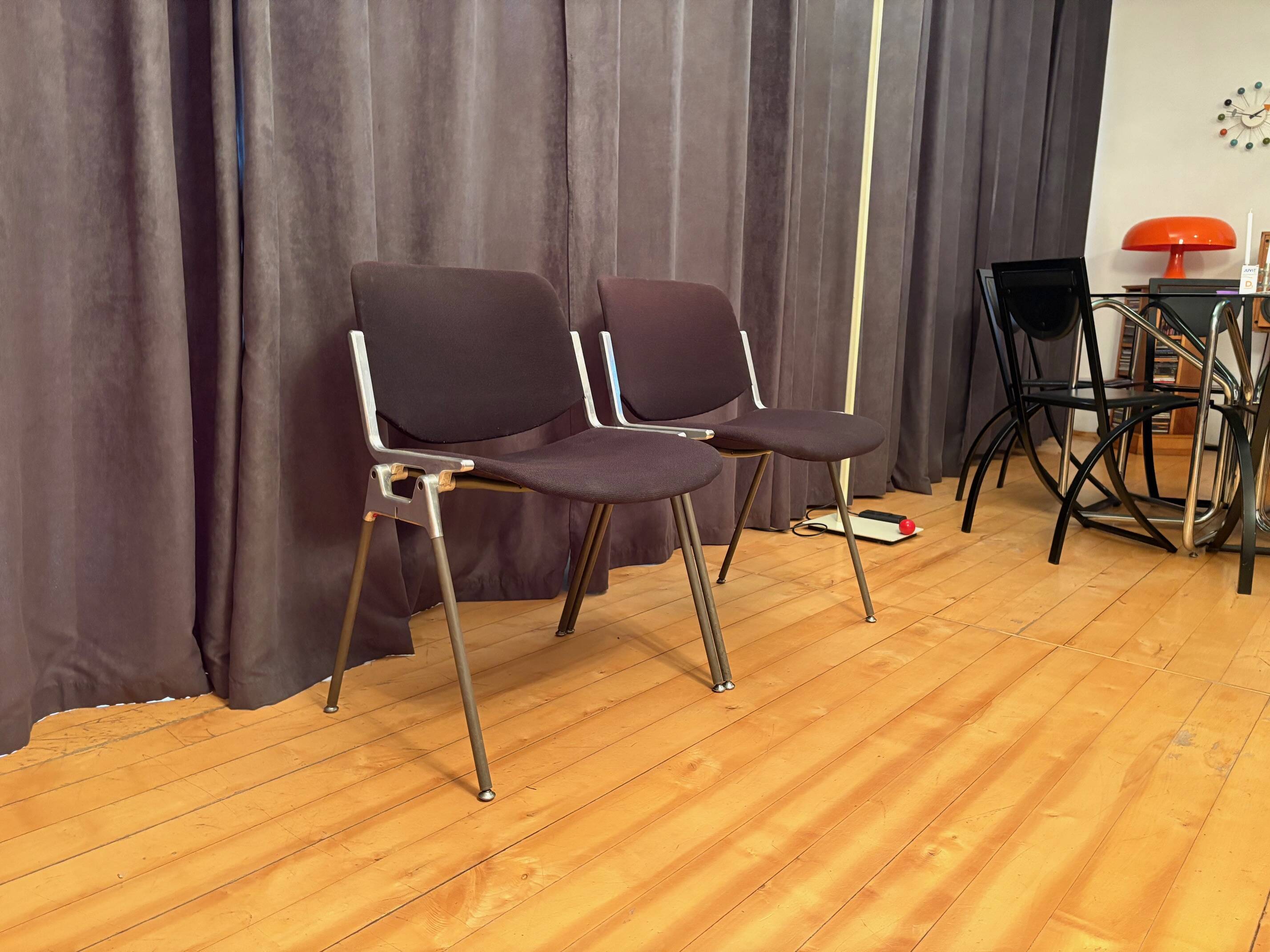 Pair of DSC 106 chairs designed by Giancarlo Piretti, Anonima Castelli, Ita