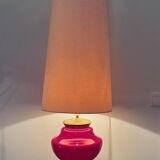 glass and brass floor lamp