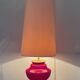 Glass and brass floor lamp