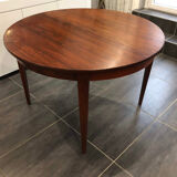 Scandinavian extendable rosewood round table, 1960s