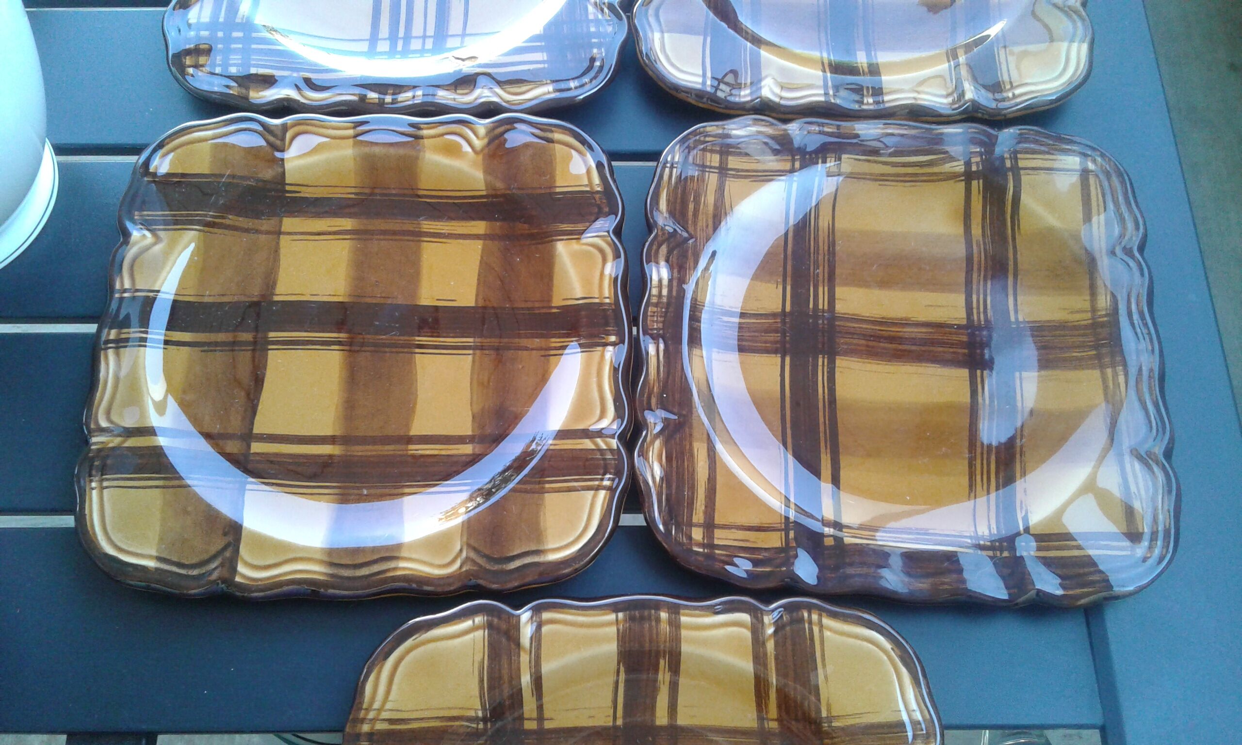 5 dessert plates, vintage