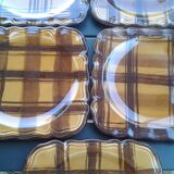 5 dessert plates, vintage