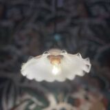 White opaline portable lamp