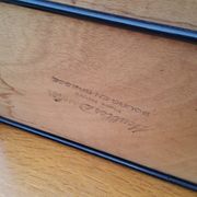 Pair of bedside tables from the 60s in gilded oak and tubes stamped Descher