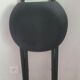 Folding chair 80s red and black