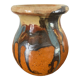 Glazed clay vase