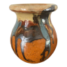 Glazed clay vase