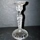 Diamant candlestick candle holder in molded pressed glass by Portieux Vallerysthal