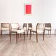 Set of 6 chairs #80 in teak by Niels O. Møller, JL Moller, Mid Century