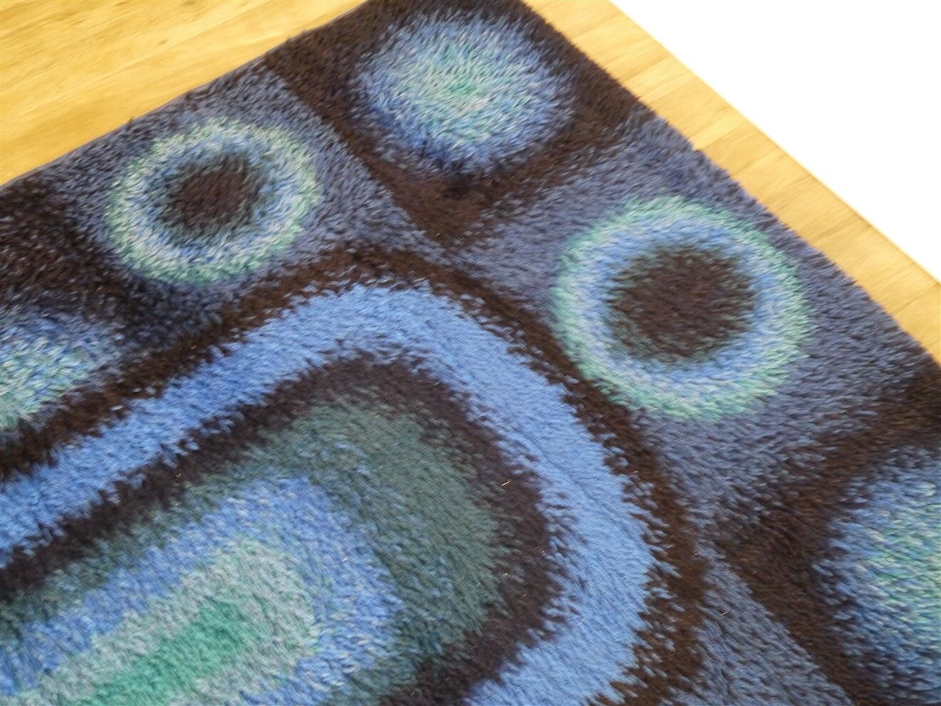 Vintage Danish carpet "rya" 1970