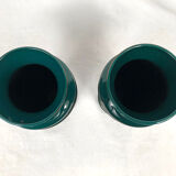 Paire de vases en verre opalin XIXe