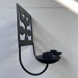 Wrought iron wall candle holder