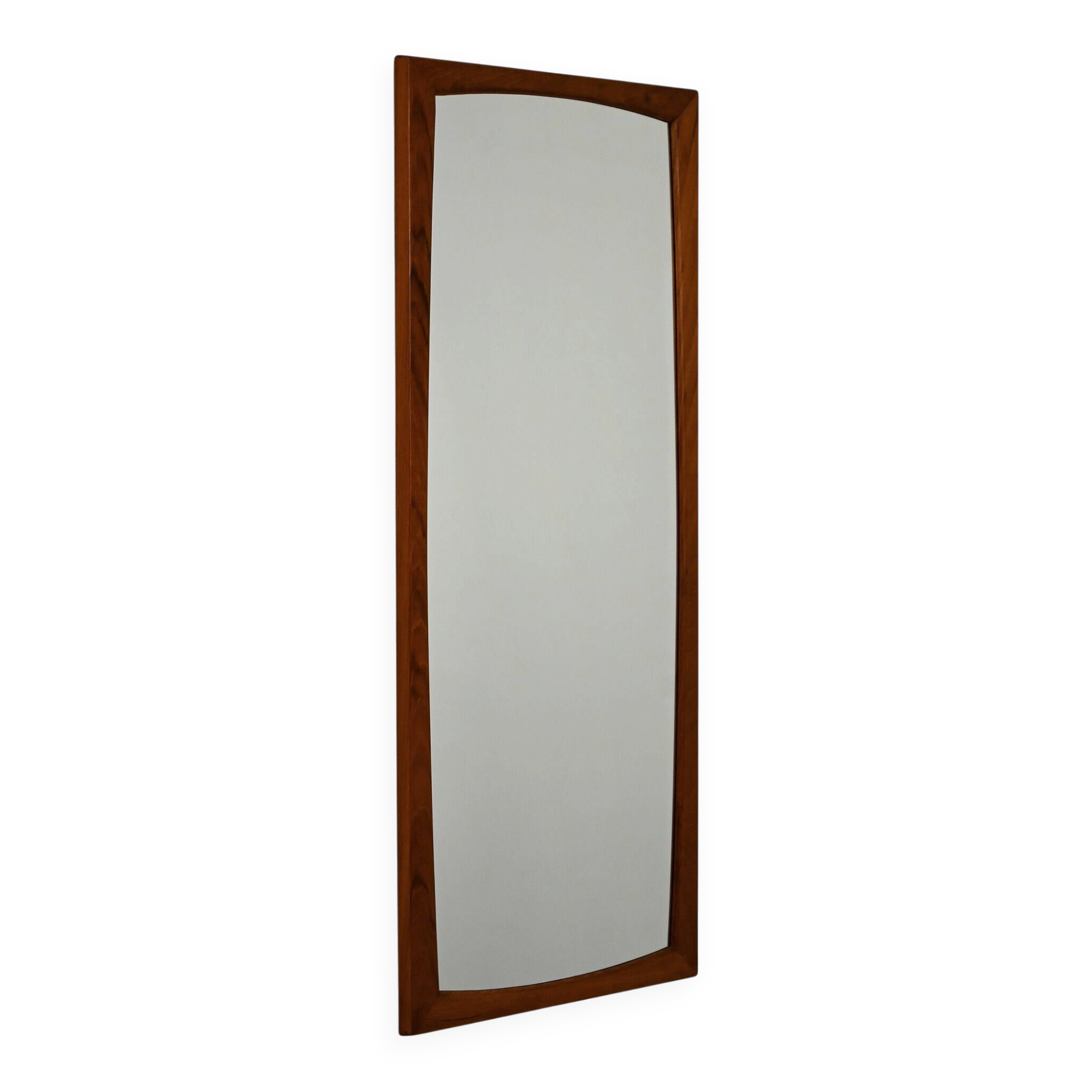 Danish rectangular teak mirror by Aksel Kjersgaard