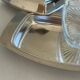 Vintage silver-plated butter dish with golden hazelnut - retro elegance