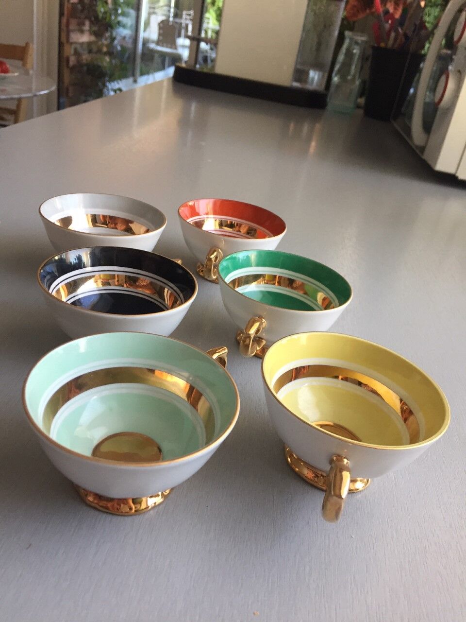 6 vintage coffee cups 50 60