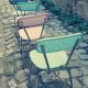 Set of four vintage chairs from the 1960s.