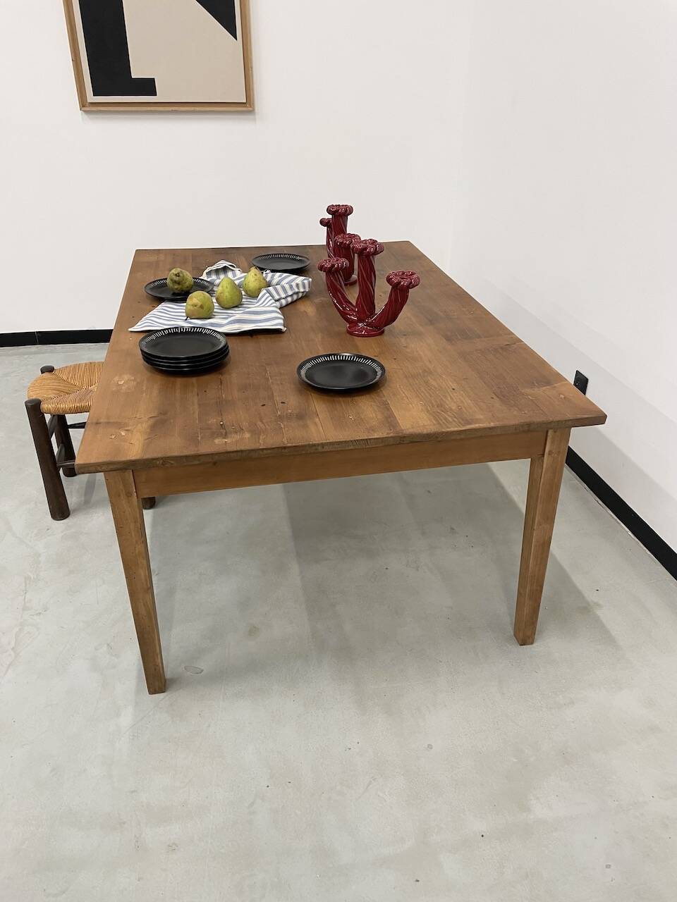 Pine farmhouse table 160 x 110 cm