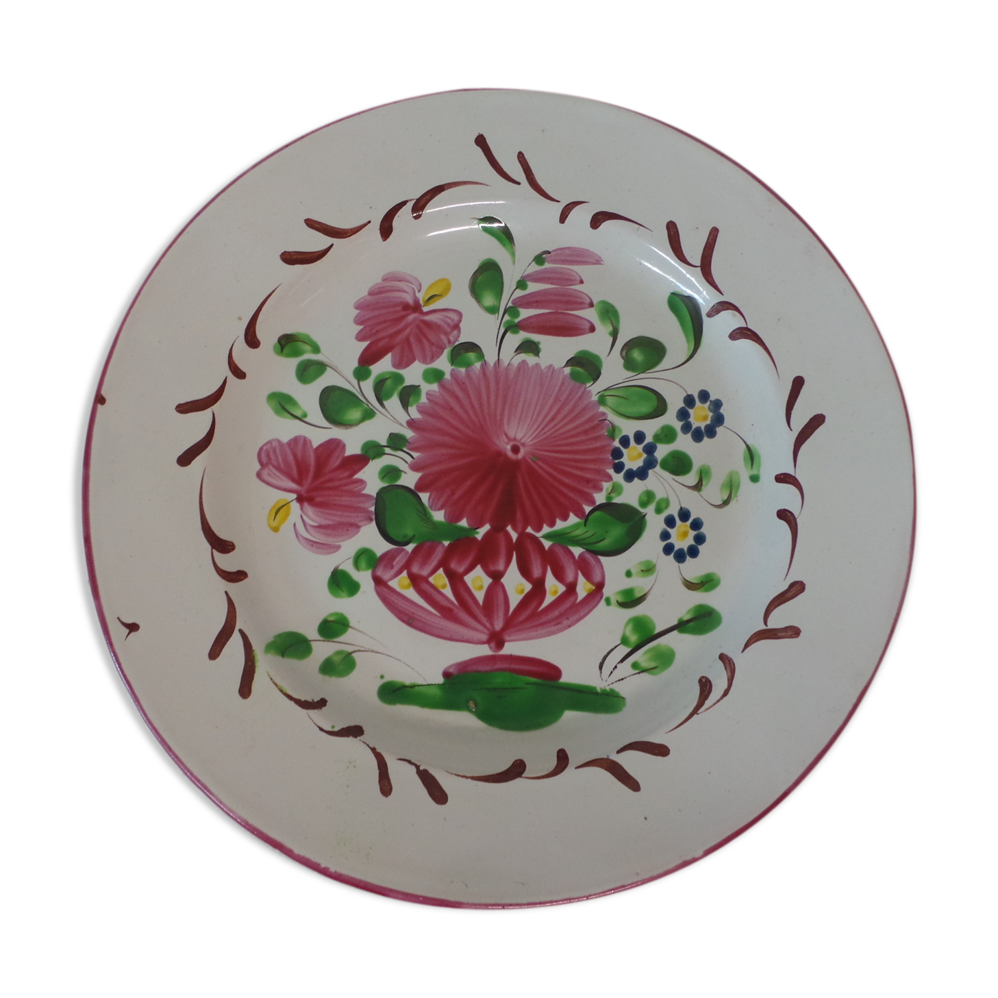 Decorative plate st Clement floral decoration
