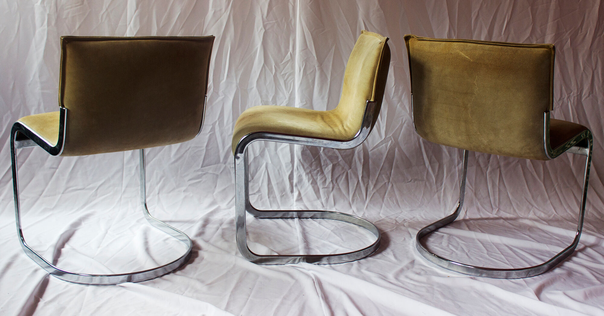 Set of 3 lounge chairs for Cidue, 1970s