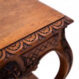 Small table with delicate carving, France, circa 1890.