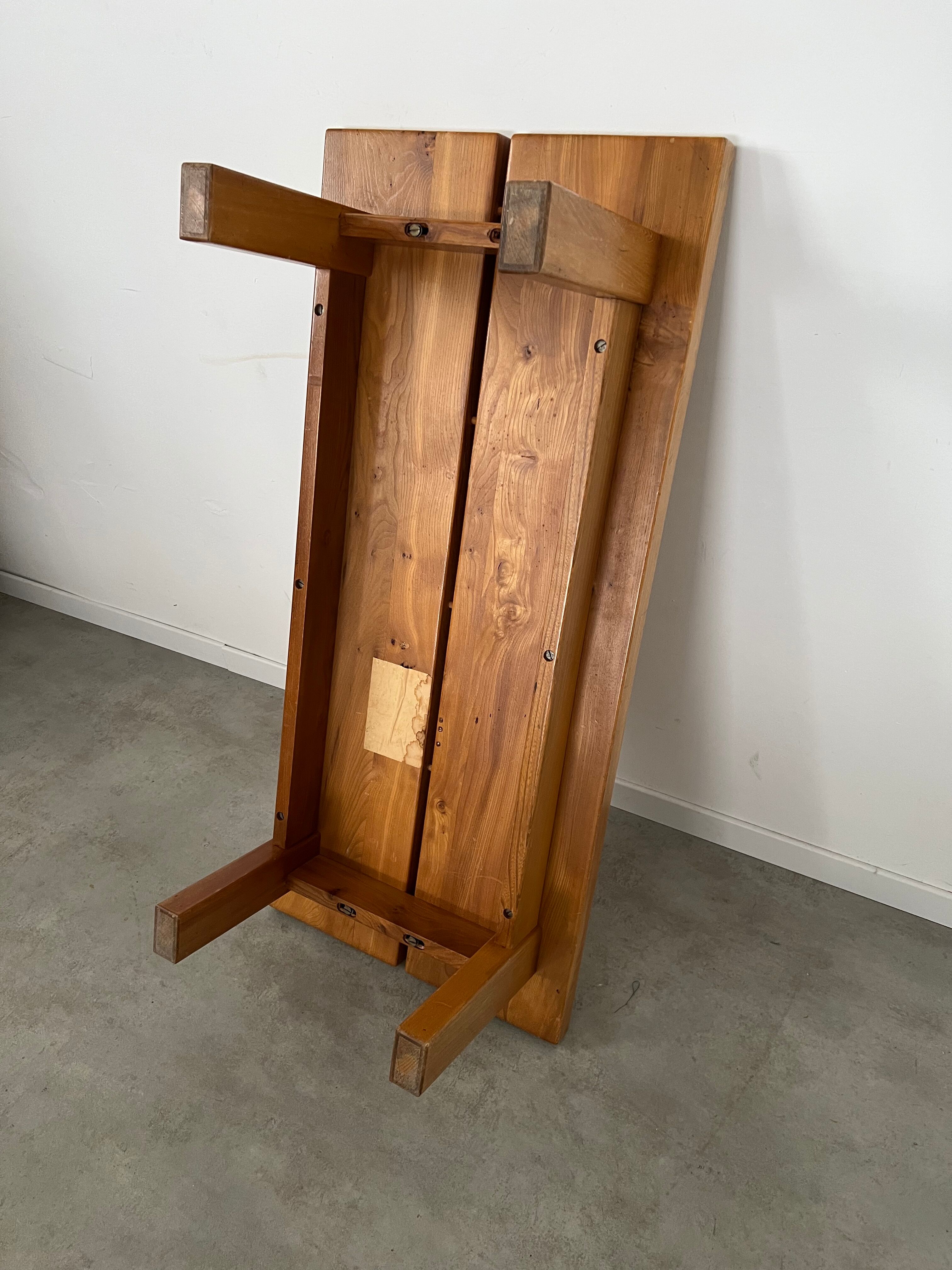 Solid elm wood coffee table 60s
