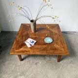 1940s inlaid oak coffee table