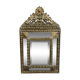 Old repoussé brass pareclose mirror