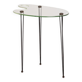GLASS ARTIST'S PALETTE SIDE TABLE, CIRCA 1960S