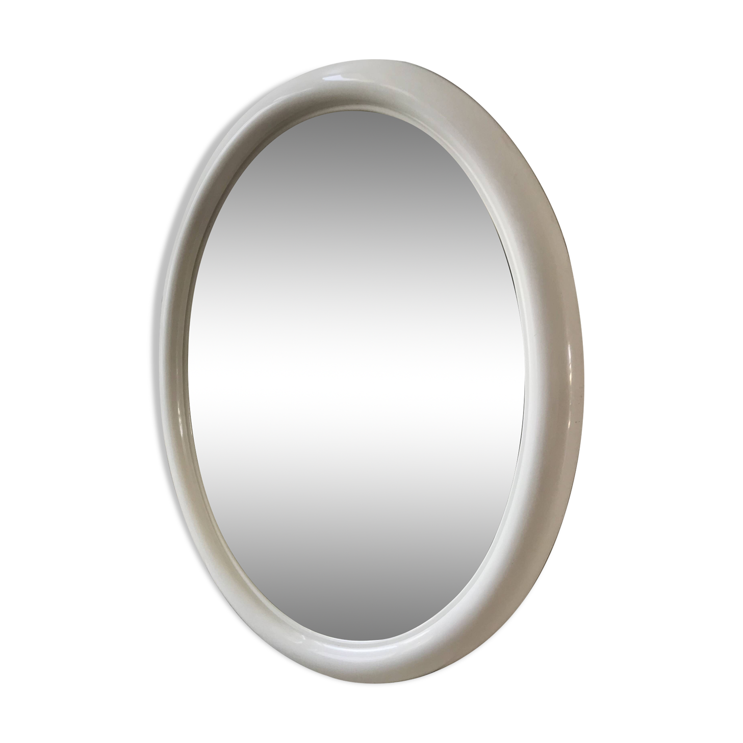 large white plastic mirror 1970s