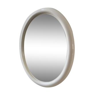large white plastic mirror 1970s