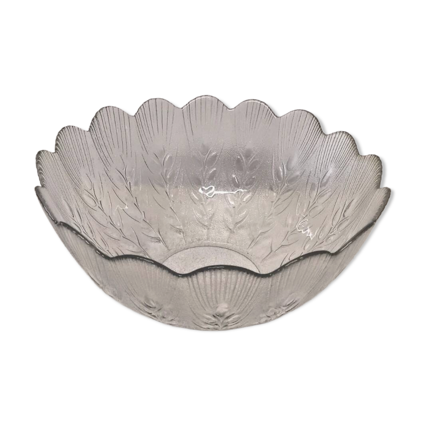 Vintage 1950s Large Glass Salad Bowl