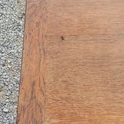 Commode vintage en chêne pieds compas 3 tiroirs des années 50
