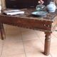 Colonial-style wooden square coffee table