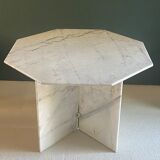 Dining table, hexagonal marble console c.1970
