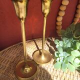 Pair of antique brass candlesticks