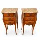 Paire de table de chevet style Louis XV en Bois de Rose