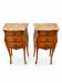 Paire de table de chevet style Louis XV en Bois de Rose