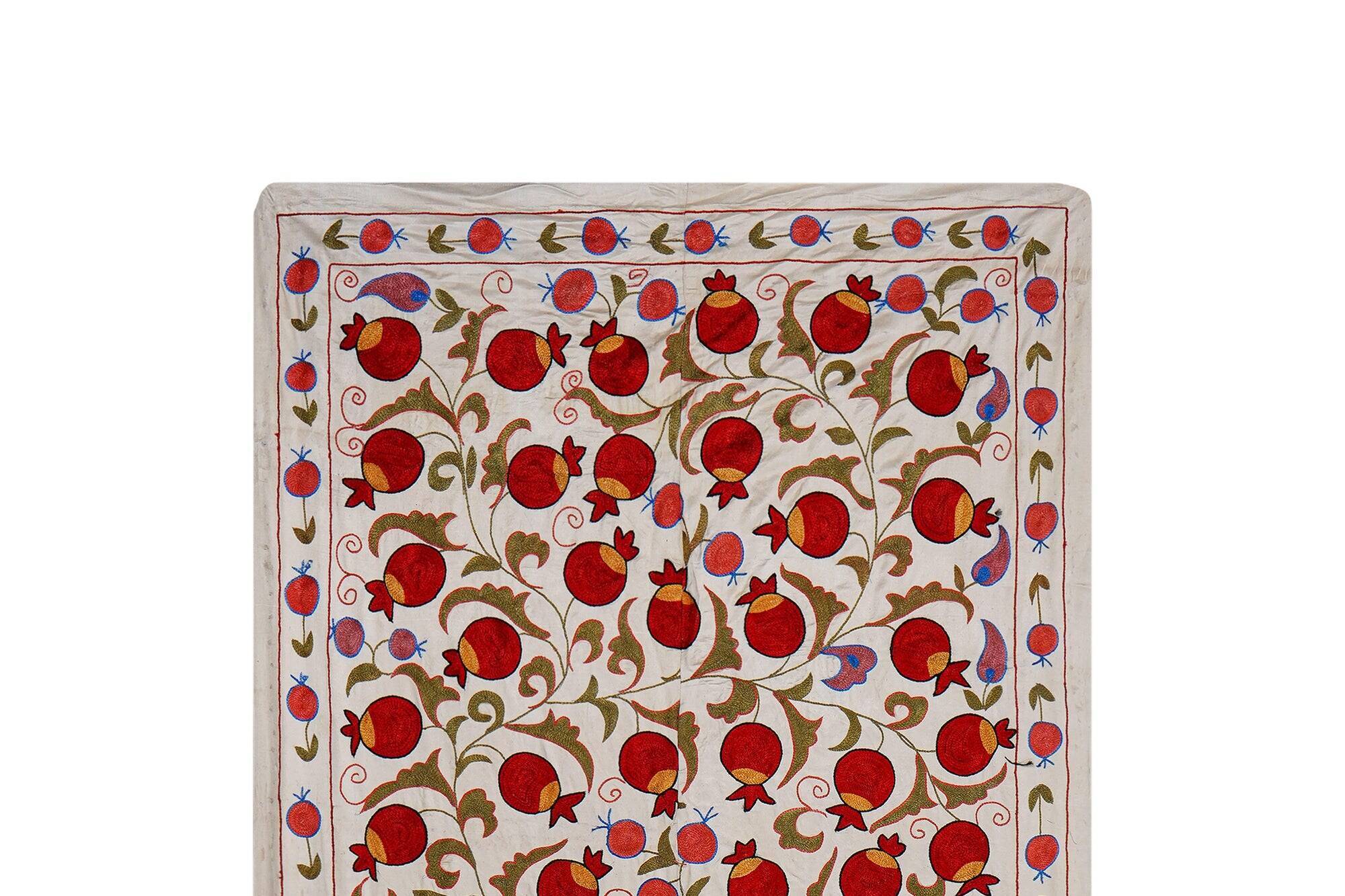 Vintage hand-embroidered tablecloth 107x187 cm