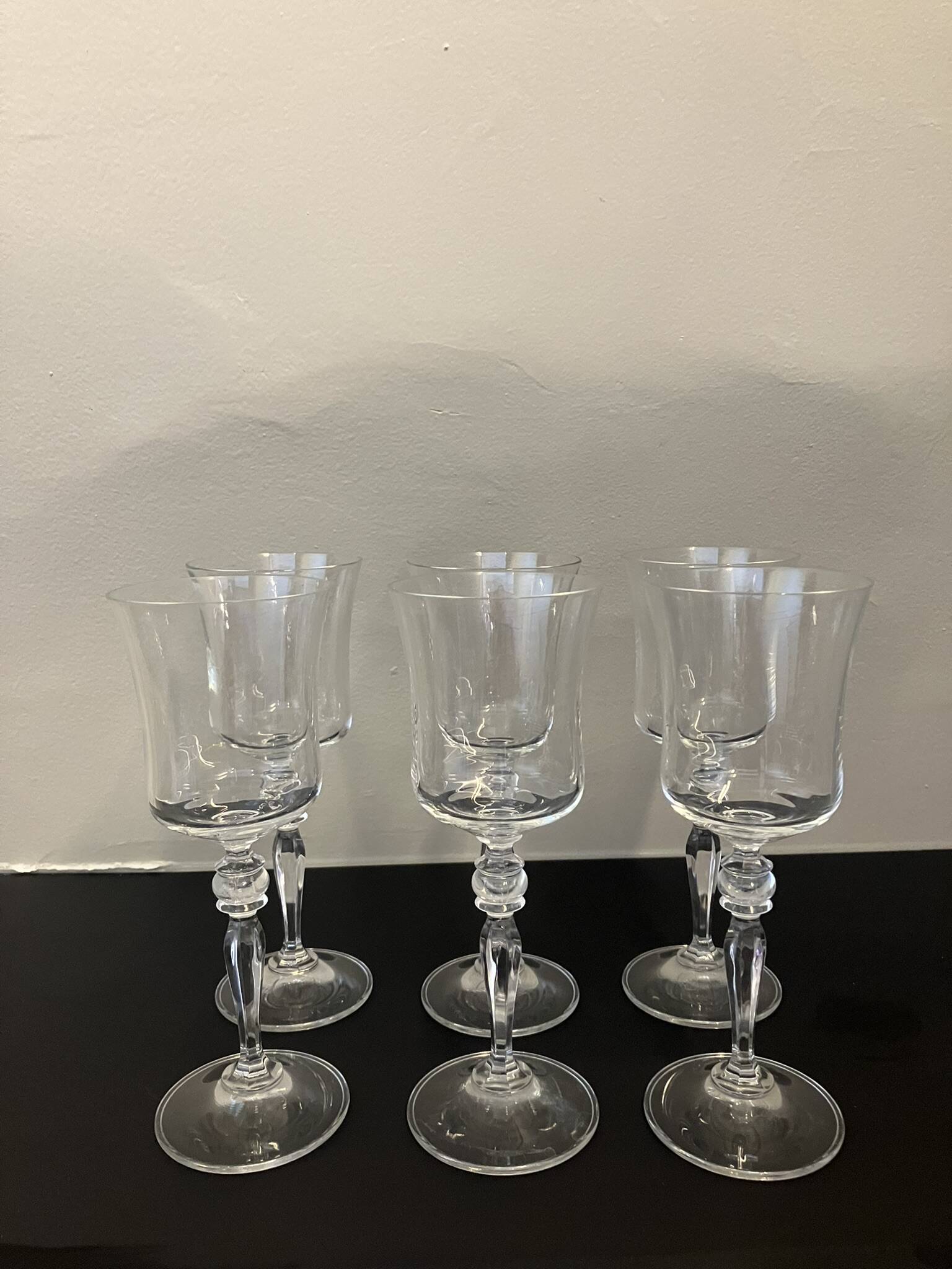 Lot de 6 grands verres à pied