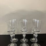 Set of 6 large stemmed glasses