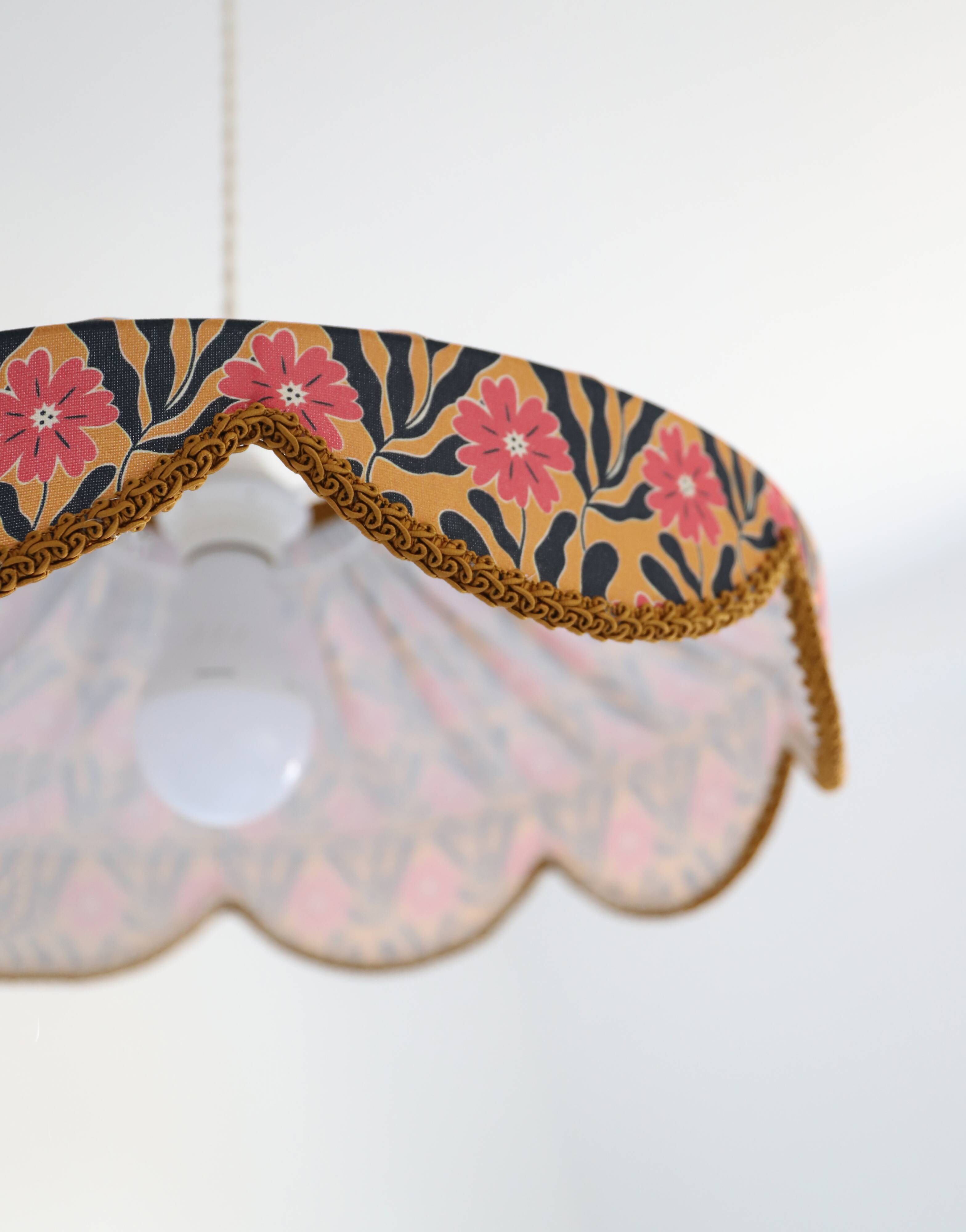 "Cosette goa flowers" printed floral pendant light